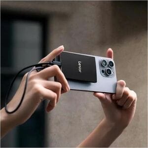 Lexar SL500 4 TB 便携式 固态硬盘 - 外置 - 黑 - 相机, 平板, 计算机, iPhone, 游戏控制台 设备支持 - C型 USB - 256-bit AES 加密标准