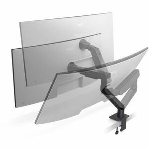 Dell Pro HDA26 Desk Mount for Monitor, Display - Black, Silver - Height Adjustable - 1 Display(s) Supported - 20 kg Load C
