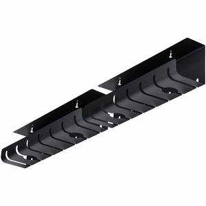 StarTech.com Lot de 2 Bacs de Gestion de Câbles sous Bureau, longueur 106cm (53cm par Bac), Style Rainuré, Installation à 