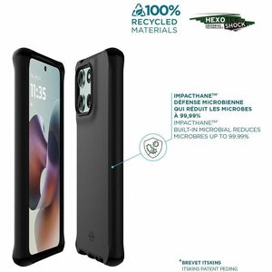 MOBILIS SPECTRUM_R Robust Hülle für Motorola Smartphone - Schwarz - Anitbakteriell, Sturzsicher, Stoßfest, Stoßdämpfend, S