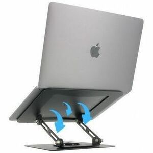 MOBILIS Height Adjustable Notebook Stand - Up to 43.2 cm (17") Screen Support - Metal - Black - For Notebook, PC, Universa