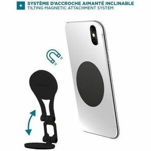 MOBILIS U.FIX Smartphone, Computer, Universal, Car, Office SmartPhone Holder - Horizontal/Vertical - Metal - 1 Unit - Blac