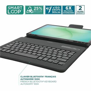 MOBILIS Element Keyboard/Cover Case (Folio) for 27.9 cm (11") Samsung Galaxy Tab A11+, Galaxy Tab A9+ Tablet - Black - Dro