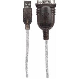 Manhattan 45 cm Serial/USB Data Transfer Cable - Cable for Modem, Camera, Label/Receipt Printer, Card Reader, Bar Code Rea