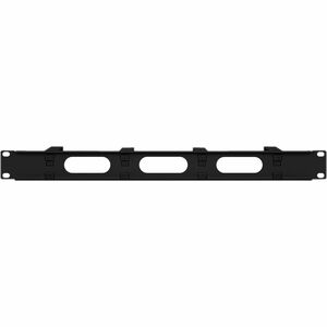 19" Cable Management Panel, 1U, 4 short plastic rings, Black - Cable Management Panel - 1U Rack Height x 19" Panel Width -