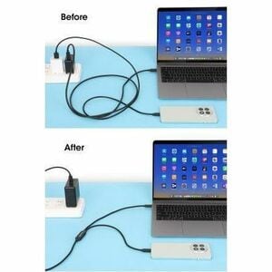 Dual USB-C to USB-C Charging Cable, 100W, 2m, Male to Two Males, Smart Power Splitter Cable, Charges Two Devices from One 