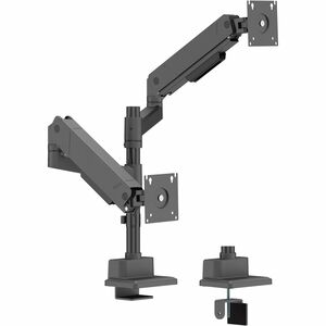 ORIGIN Desk Mount for Monitor, Display - Black - Height Adjustable - 2 Display(s) Supported - 17" (43.18 cm) to 35" (88.90