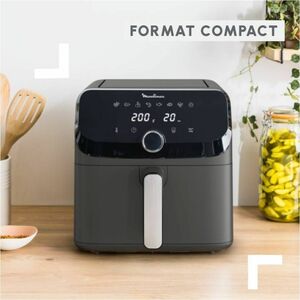 Friggitrice ad aria Moulinex EZ855HF0 - Elettrico - 2020 W - 7,50 L Olio/ - 2 kg Cibo - Nero, Charcoal, Grigio