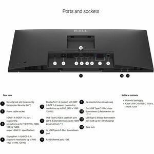 Dell Pro P P2726HE 27" Class LED Monitor - 16:9 - Dark Grey - 68.6 cm (27") Viewable - In-plane Switching (IPS) Technology