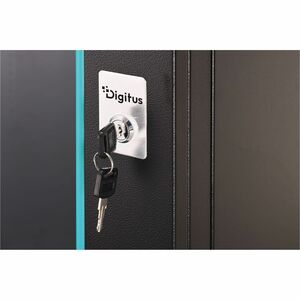 Digitus Dynamic-N 16U Wandmontierbar Geschlossener Schrank Rackschrank für Networking, Server - Hellgrau - Stahl, Glas, Bl