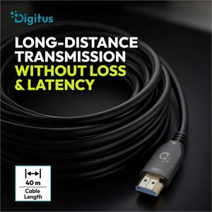 Digitus 40 m Hybrid Fiber Optic A/V Cable - 1 Unit - Cable for Audio/Video Device, DVD, DVD Player, Blu-ray Player, HDTV -