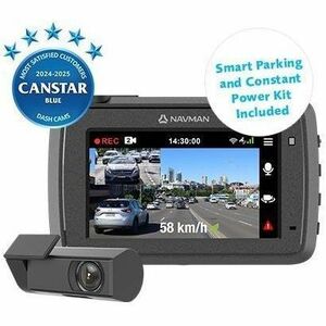 Navman MiVue Smart True 4K DC Dash Cam With Dual Front and Rear Recording