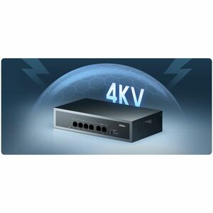 Switch Ethernet Imou SF106P 6 Porte - Ethernet, Fast Ethernet - 2 Layer supportato - 45 W Budget PoE - Coppia incrociata -