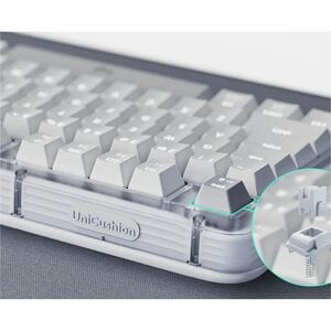 Logitech K98M Plus 键盘 - 袖珍的 - 有线/无线 连接 - A 型 USB 接口 - 英文（美国） - QWERTY 布局 - 珍珠白 - 机械 按键开关 - Bluetooth/RF - 10 m - 2.40 GHz 