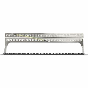 19" 48-Port Shielded Blank Patch Panel, 1U, Unloaded 19-inch Rackmount Keystone Panel for High-density Installations, Remo