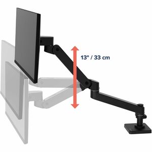 Ergotron Mounting Arm for Monitor, Display, LCD Display - Black - Height Adjustable - 1 Display(s) Supported - 86.4 cm (34