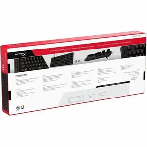 HyperX Eve 1800 Gaming Keyboard - Compact - Cable Connectivity - USB Type A Interface - RGB LED - English (US) - Black - M