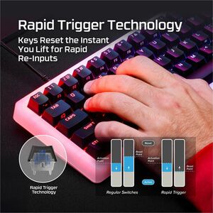 HyperX Origins 2 Pro 65 Gaming Keyboard - Cable Connectivity - USB Interface - RGB LED - Magnetic Keyswitch - Game Mode Ho