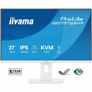 iiyama ProLite XB2797QSNP-W1 27 Zoll Klasse WQHD LED-Monitor - 16:9 Format - Matt-weiß - 68,6 cm (27 Zoll) Viewable - IPS-