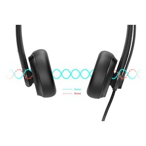 Yealink UH34 Dual Teams Wired Over-the-head Stereo Headset - Black - Binaural - Supra-aural - 32 Ohm - 20 Hz to 20 kHz - 1