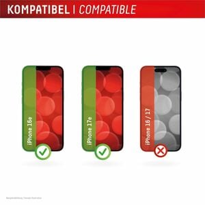 Displex Real Glass 10H Gehärtetes Glas, Silikon Displayschutz für Apple iPhone 16e - Transparent - für OLED iPhone 16e - K