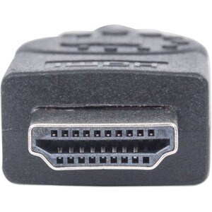 Manhattan HDMI to DVI-D 24+1 Cable, 1.8m, Male to Male, Black, HDMIDVIMM6, Dual Link, Compatible with DVD-D, Lifetime Warr