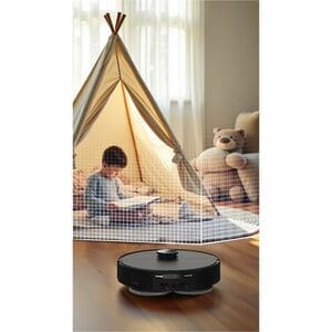 Tapo RV50 Pro Omni Cordless Robot Vacuum/Mop - Black - 3 L Dust Capacity - 95 mL Water Tank Capacity - Filter, Brush - Car
