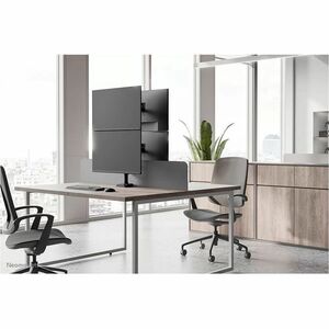 Neomounts DS60-600BL2V Mounting Arm - Black - Height Adjustable - 2 Display(s) Supported - 25.4 cm to 81.3 cm (32"") Scree