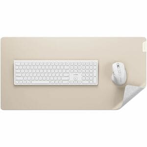 Alogic Desk Pad - 740 mm Length - Vegan Leather, Felt - White
