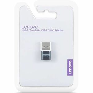 Lenovo Data Transfer Adapter - 1x USB Type C- Female - 1x USB Type A- Male - Black
