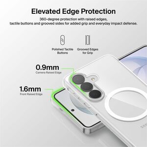 Belkin SheerForce Case for Samsung Galaxy S26 Smartphone - Grippy Side Grooves, Grooved Edges - Clear - Drop Resistant, Ye