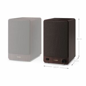 Sharp 2-WegeRegal-Lautsprecher Lautsprecher - 60 W RMS - Braun - Bluetooth - Kabellose Lautsprecher