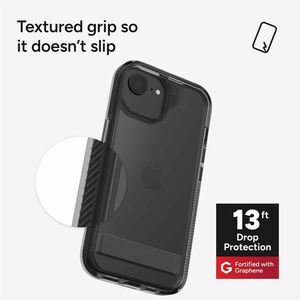 ZAGG Santa Cruz Case for Apple iPhone 16e, iPhone 15, iPhone 14, iPhone 13 Smartphone - Textured Edge - Transparent, Black
