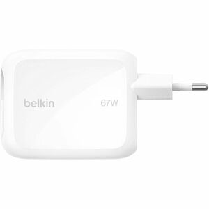 Belkin UltraCharge 67 W AC Adapter - Universal Adapter - 2 USB Type-C - For Smartphone, Notebook, Tablet PC, Headphone, Ap