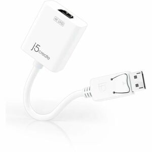 j5create JDA158 A/V Adapter - 1x Displayport 1.2 Digital Audio/Video - Male - 1x HDMI 1.4a Digital Audio/Video - Female - 
