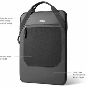 Urban Armor Gear Ultimate Carrying Case Rugged (Sleeve) for 40.6 cm (16") Notebook - Black - Rust Resistant, Corrosion Res