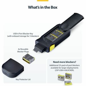 StarTech.com Port Blocker Key - Desktop for Office, Classroom - Plastic