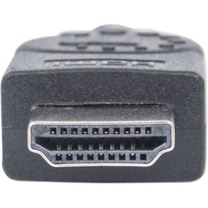 Manhattan HDMI to DVI-D 24+1 Cable, 1.8m, Male to Male, Black, HDMIDVIMM6, Dual Link, Compatible with DVD-D, Lifetime Warr
