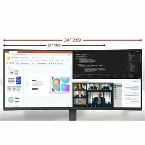 LG Ultrawide 34U640B-B 34" Class UW-QHD Curved Screen LCD Monitor - 21:9 - Negro - 86.4 cm (34") Viewable - Vertical Align