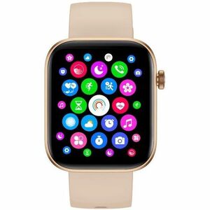Carneo Zenith HR+ Smart Watch - Gold, Rose Gold Body Color - Tempered Glass Body Material - Pedometer - Phone, Text Messag