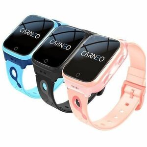 Carneo GuardKid+ 4G Platinum Smart Watch - 47 mm Case Height - 16 mm Case Thickness - 41 mm Case Width - Children - Black 