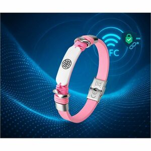 Carneo Smart Band - Pink Band Color - Leather Band Material - Near Field Communication - Water Proof