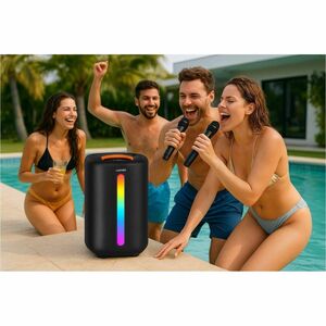 Carneo Vibe Dragon+ Portable Bluetooth Speaker System - Black - 80 Hz to 20 kHz - Battery Rechargeable - USB - 1