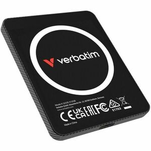 Verbatim SnapBack Ultra Slim 32335 512 GB Portable Rugged Solid State Drive - M.2 2242 External - Black - iPhone Device Su