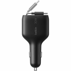 Belkin BoostCharge 30 W Auto Adapter - Universal Adapter - For iPhone, iPad Air, iPad Pro, MacBook Pro - 70 cm Cable - 12 