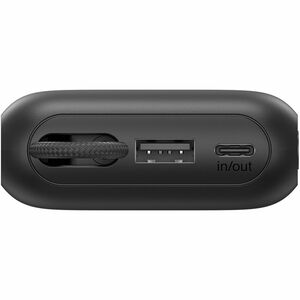 Belkin BoostCharge Stromspeicher - Schwarz - 10000 mAh - 45 W - Integriertes Kabel - Schwarz