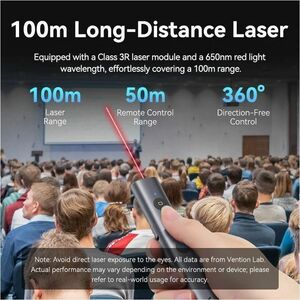 WIRELESS POWERPOINT PRESENTATIO N CLICKER WITH RED LASER POINTER