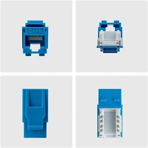 StarTech.com Gold Plated Network Connector - 24 / Pack - TAA Compliant - 1 x RJ-45 Network - Female - Blue