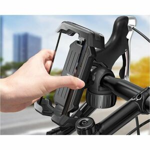QUICK LOCK BIKE PHONE MOUNT WIT H KNOB BLACK SQUARE ABS TYPE