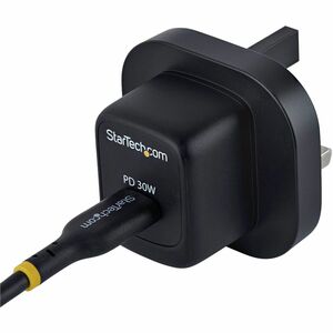 StarTech 30W USB-C Wall Charger, Portable GaN Charger with USB Power Delivery Fast Charging, GaN 5V/9V/15/20V, USB-C Charg